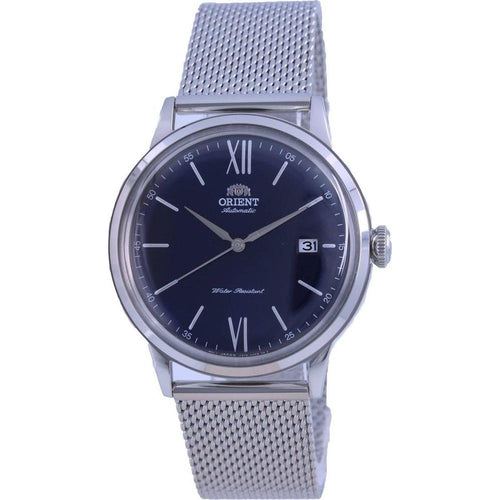 Load image into Gallery viewer, Orient Bambino Contemporary Classic Automatic RA-AC0019L10B Men&#39;s Blue Stainless Steel Mesh Bracelet Watch
