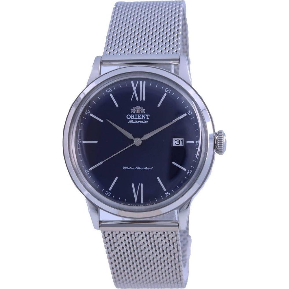 Orient Bambino Contemporary Classic Automatic RA-AC0019L10B Men's Blue Stainless Steel Mesh Bracelet Watch