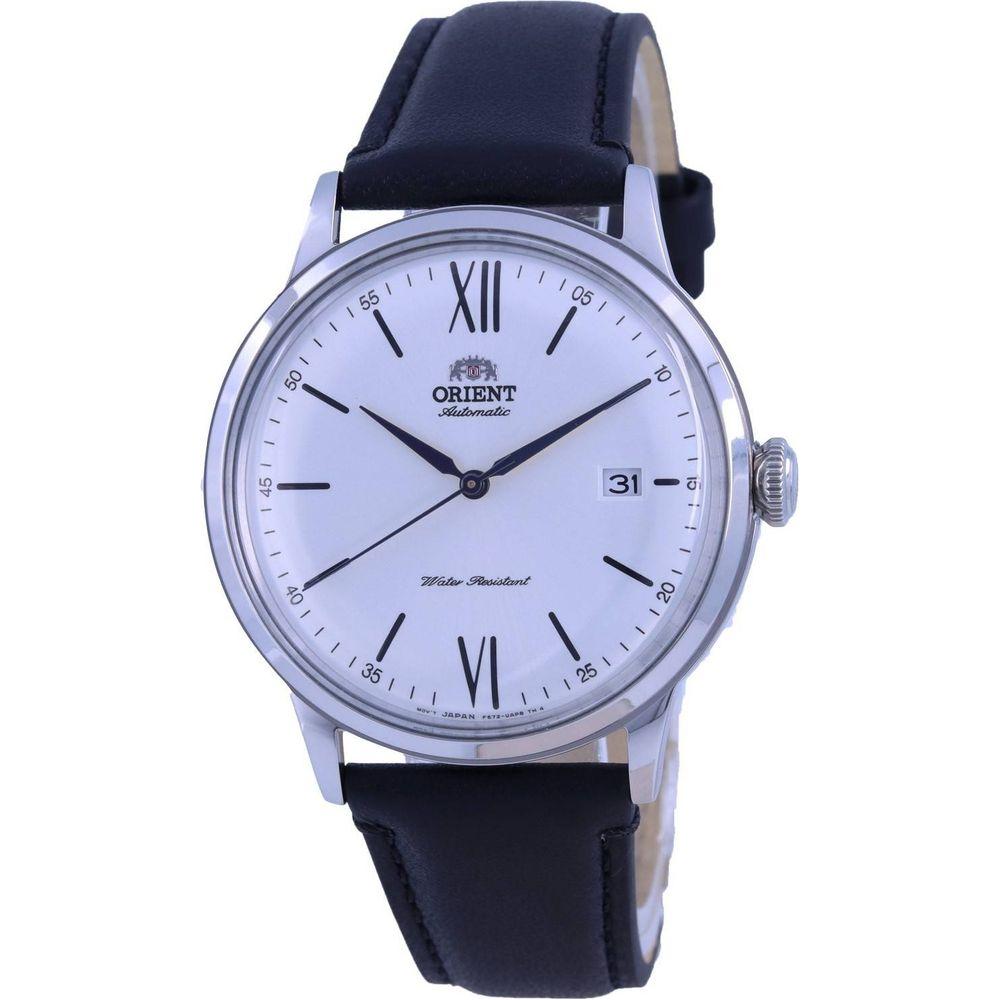 Orient Bambino Contemporary Classic Automatic RA-AC0022S10B Men's Watch - Stainless Steel/White Leather