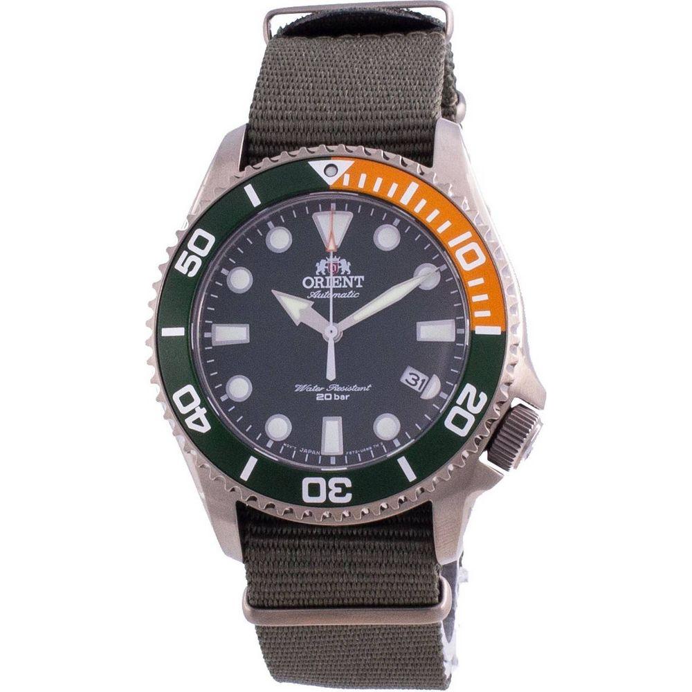 Orient Triton Diver's Automatic RA-AC0K04E10B 200M Men's Watch - Green Dial, Stainless Steel Case, Nylon Strap