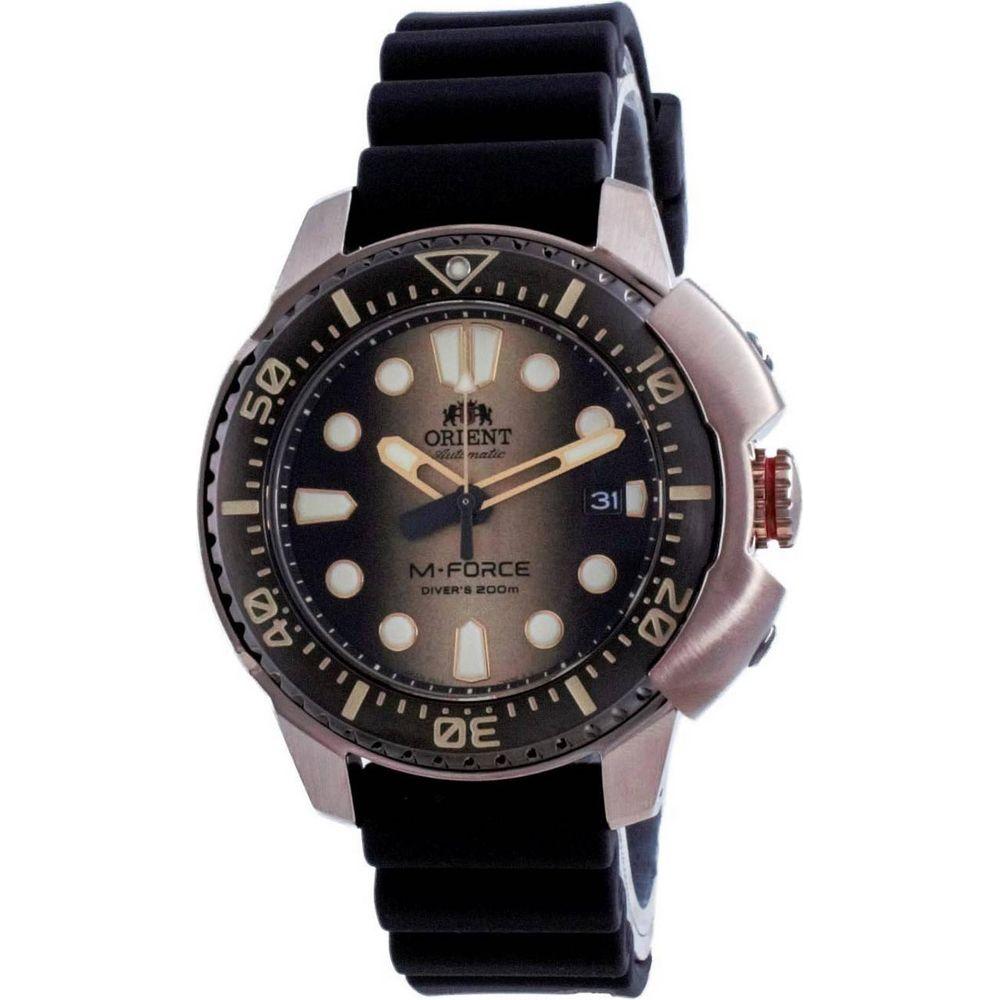 Orient M-Force 70th Anniversary Limited Edition Automatic Diver RA-AC0L05G00B 200M Men's Watch - Rose Gold Tone Stainless Steel Case, Rubber Strap