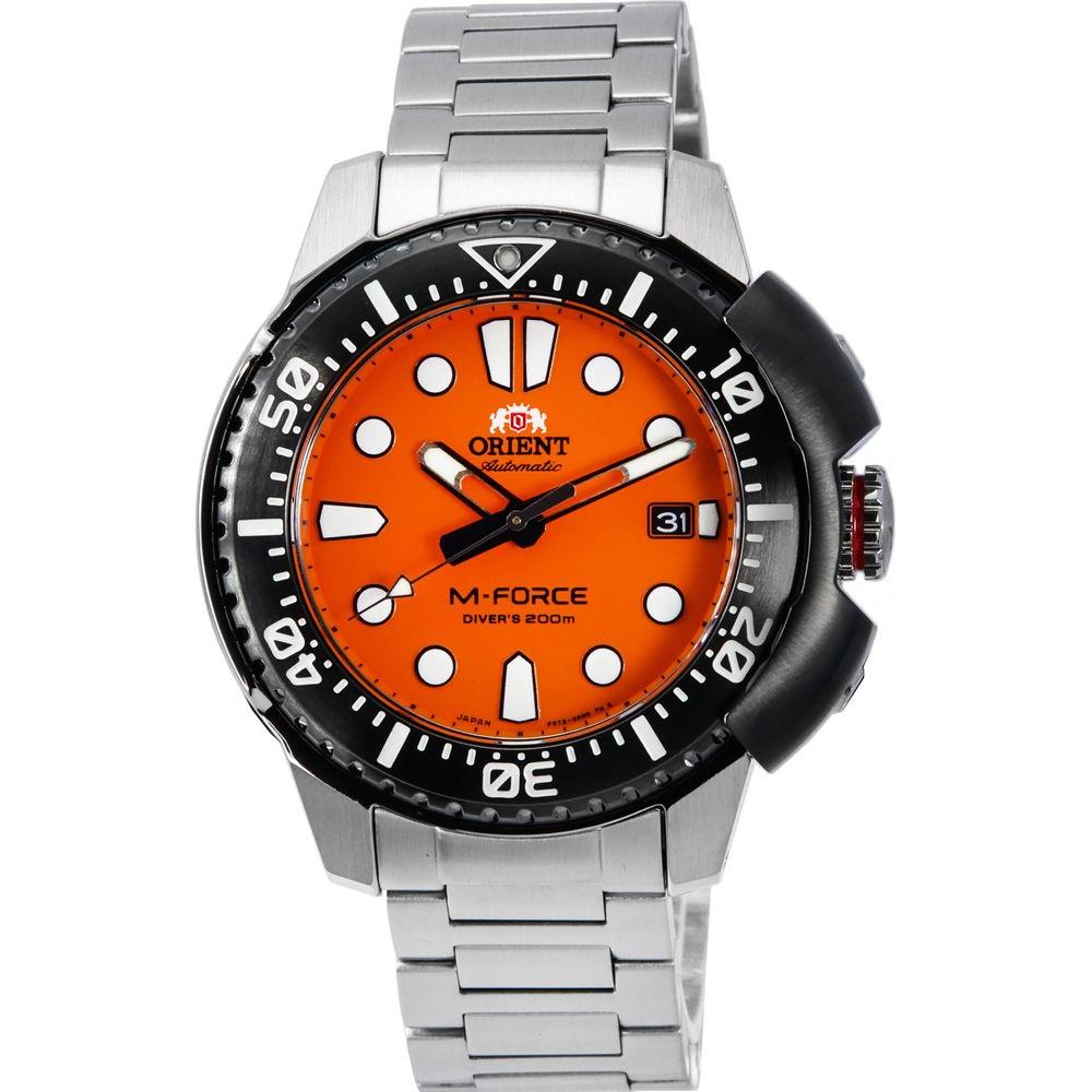 Orient M-Force AC0L Sports Stainless Steel Orange Dial Automatic Diver's RA-AC0L08Y00B 200M Men's Watch