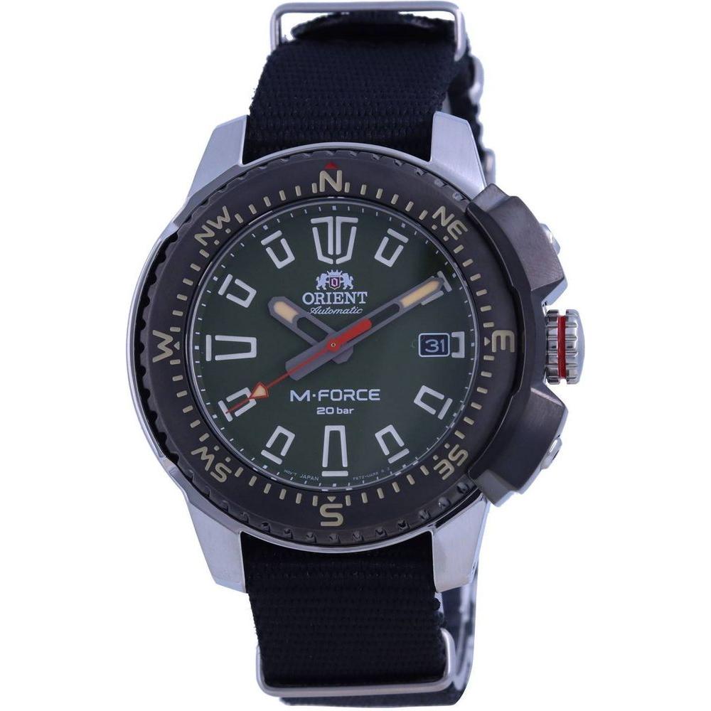 Orient M-Force RA-AC0N03E10B Green Dial Stainless Steel Automatic Diver's 200M Men's Watch