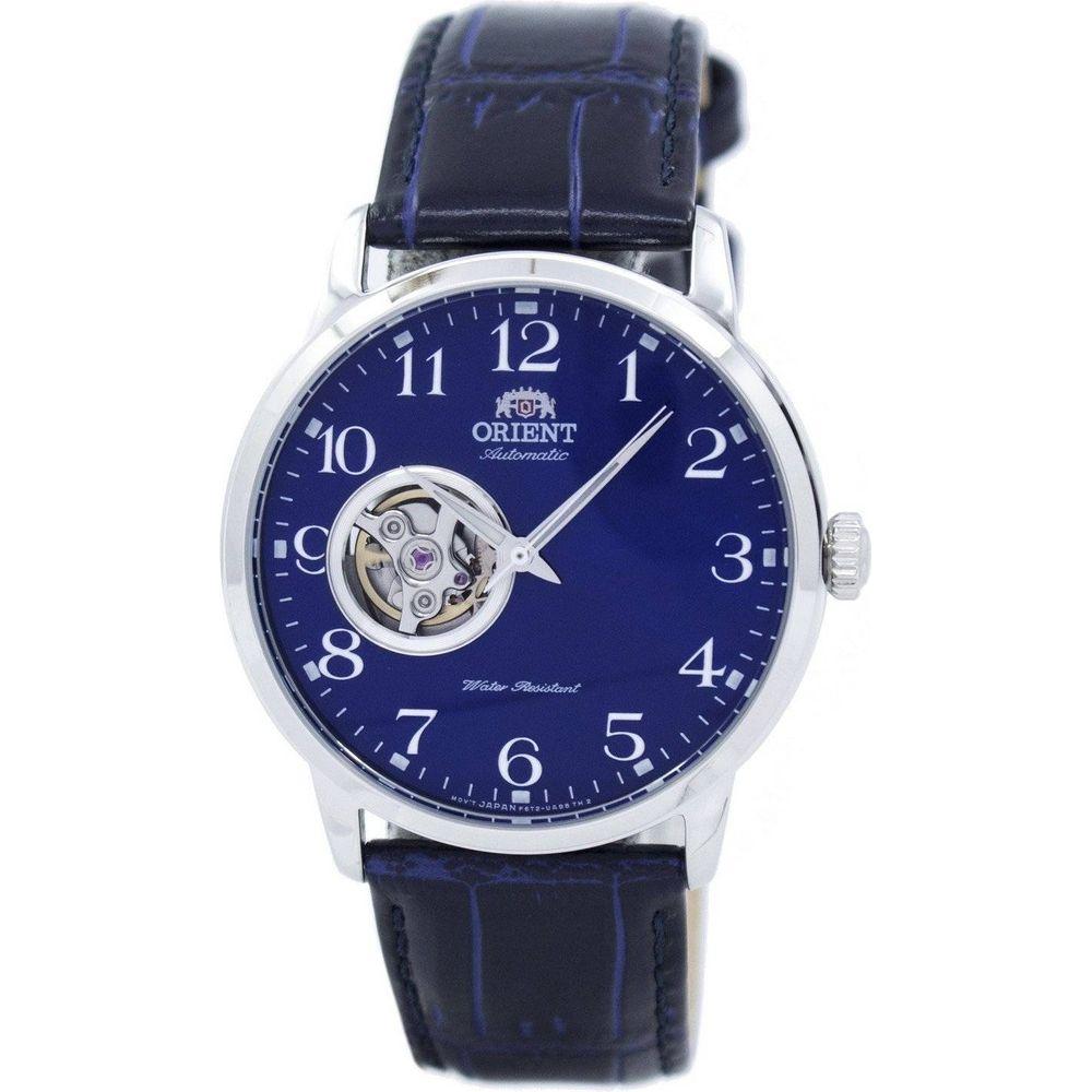 Introducing the Orient Classic Automatic RA-AG0011L10B Men's Blue Dial Leather Strap Watch - Navy Blue Genuine Leather Band for Men