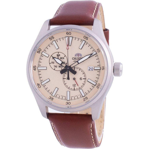 Load image into Gallery viewer, Orient Defender RA-AK0405Y10B Automatic Men&#39;s Watch - Champagne Dial, Leather Strap
