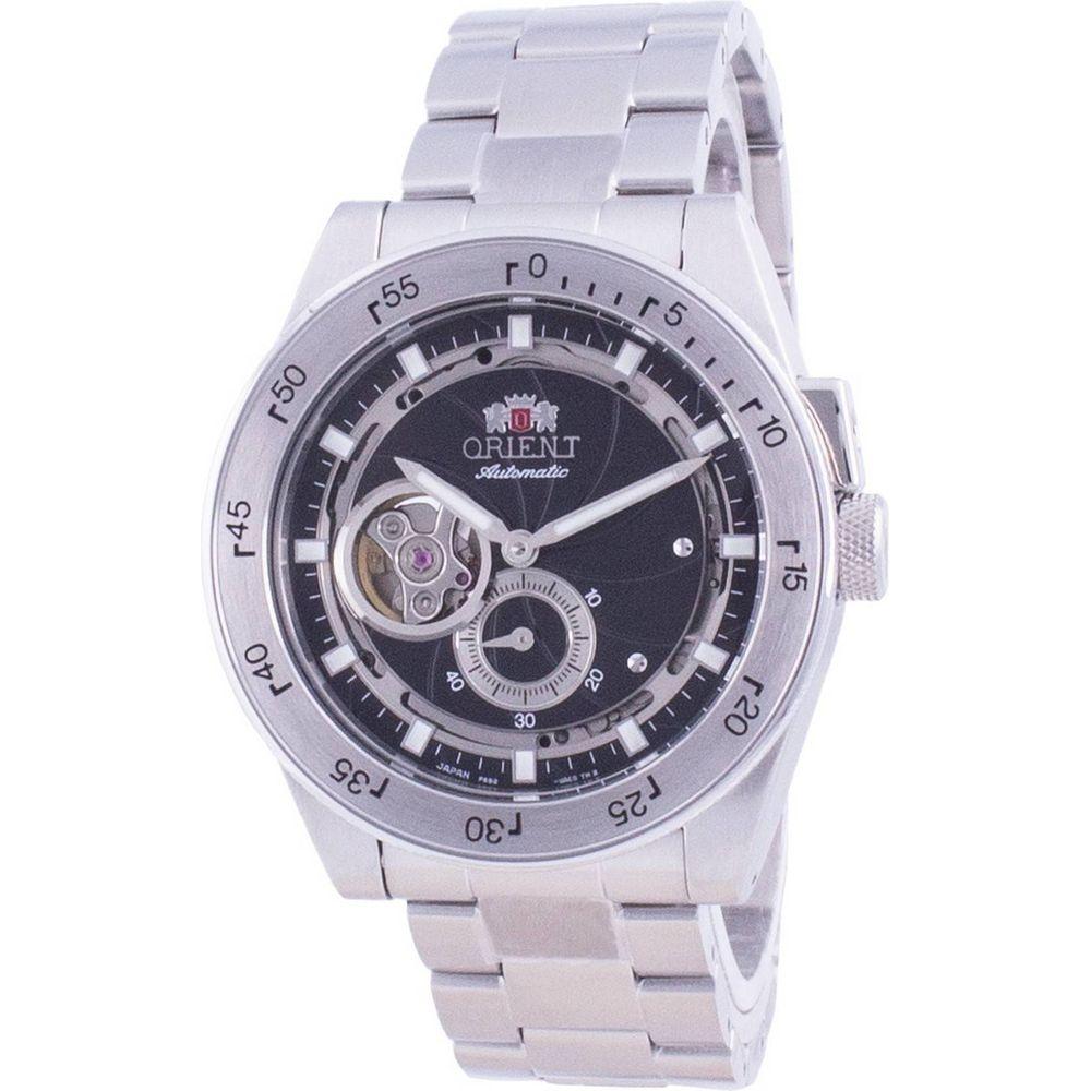 Orient Retro Future Camera Open Heart Automatic RA-AR0201B00C Men's Watch - Stainless Steel Black Dial