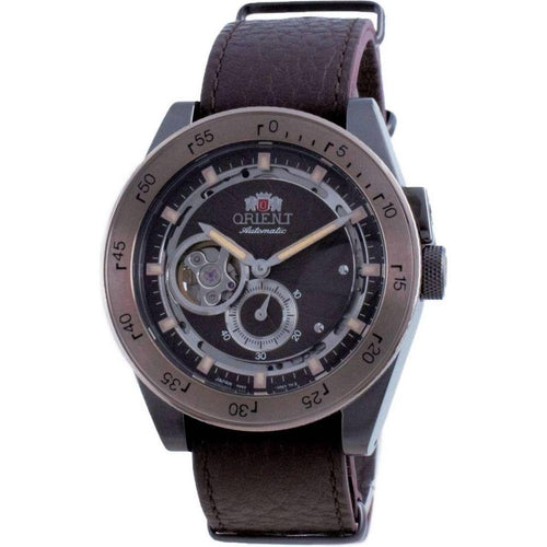 Load image into Gallery viewer, Orient Retro Future Camera Revival Sport Open Heart Automatic RA-AR0203Y00C Men&#39;s Watch - Brown Leather Strap
