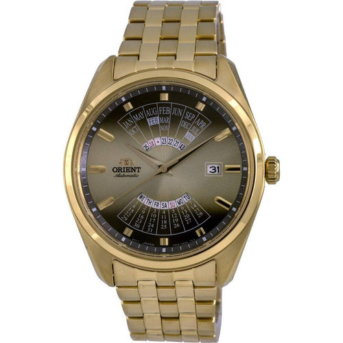 Load image into Gallery viewer, Orient Contemporary Multi Year Calendar Gold Tone Dial Automatic RA-BA0001G10B Men&#39;s Watch
