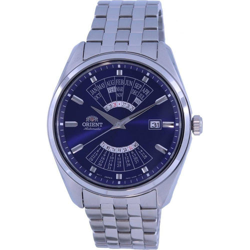 Load image into Gallery viewer, Orient Men&#39;s Stainless Steel Automatic Multi Year Calendar Blue Dial Watch - Model RA-BA0003L10B

