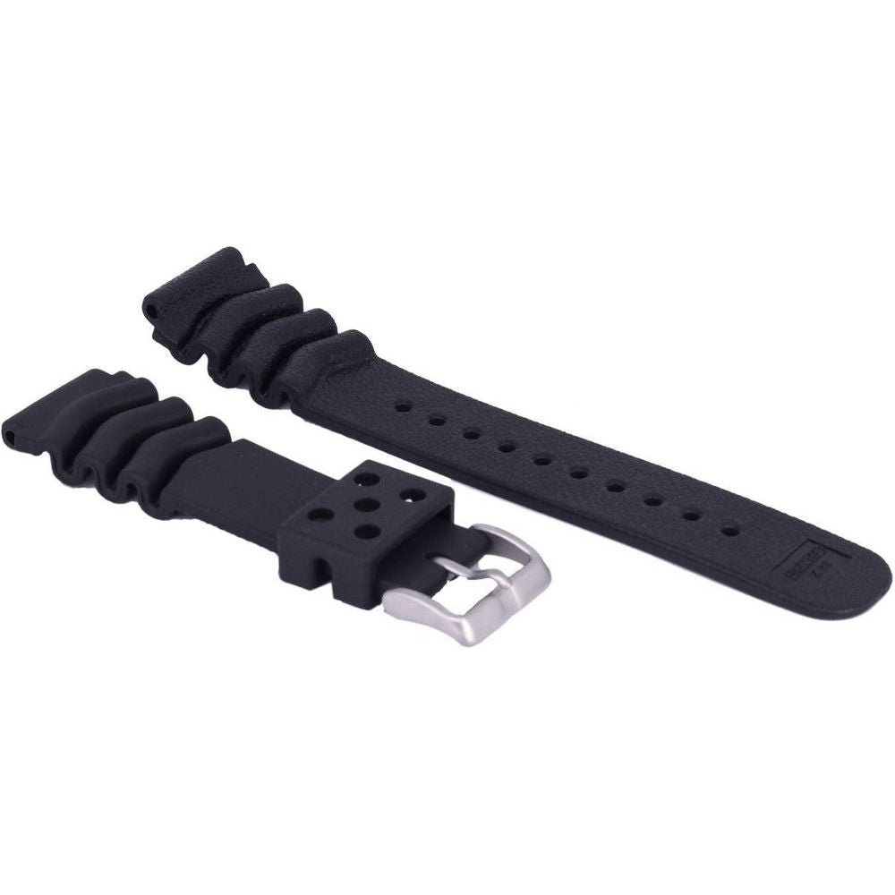Seiko Men's Black Rubber Watch Strap 22mm - The Ultimate Replacement Band for a Stylish and Comfortable Wrist Experience