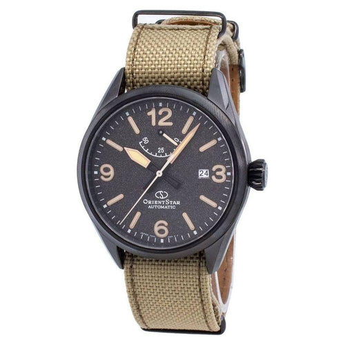 Load image into Gallery viewer, Introducing the Orient Star RE-AU0206B00B Men&#39;s Automatic Watch - Black Canvas Strap, Stainless Steel Case: The Ultimate Timepiece for the Discerning Gentleman
