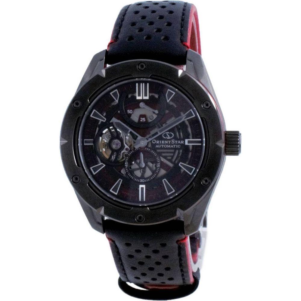 Introducing the Orient Star Avant Garde Skeleton Automatic RE-AV0A03B00B Men's Watch - Black Leather Strap Replacement for Men