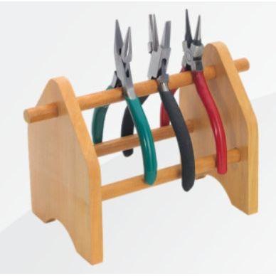Load image into Gallery viewer, Portapinze in legno, fino a 6-8 pinze (pinze non incl.) / Wooden pliers holder, up to 6/8 pcs. (pliers not incl.)-0
