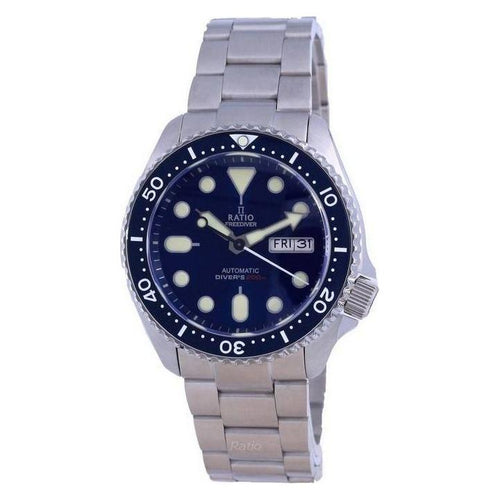 Load image into Gallery viewer, Ratio FreeDiver RTA102 Blue Dial Stainless Steel Automatic Men&#39;s Watch
