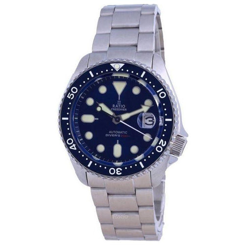 Load image into Gallery viewer, Ratio FreeDiver RTB202 Blue Dial Stainless Steel Automatic Men&#39;s Watch
