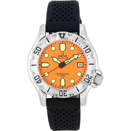 Load image into Gallery viewer, Ratio FreeDiver Professional Sapphire Orange Dial Automatic RTF011 500M Men&#39;s Watch
