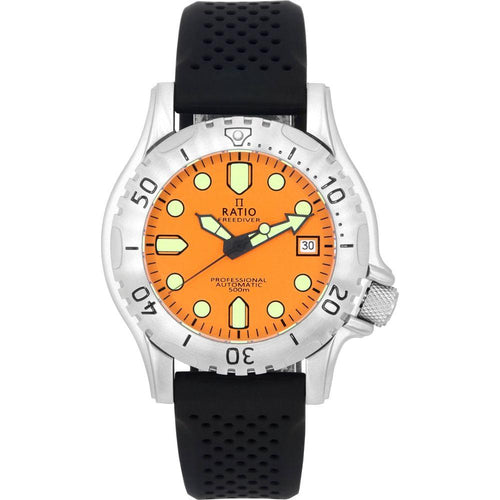 Load image into Gallery viewer, Ratio FreeDiver Professional Sapphire Orange Dial Automatic RTF017 500M Men&#39;s Watch
