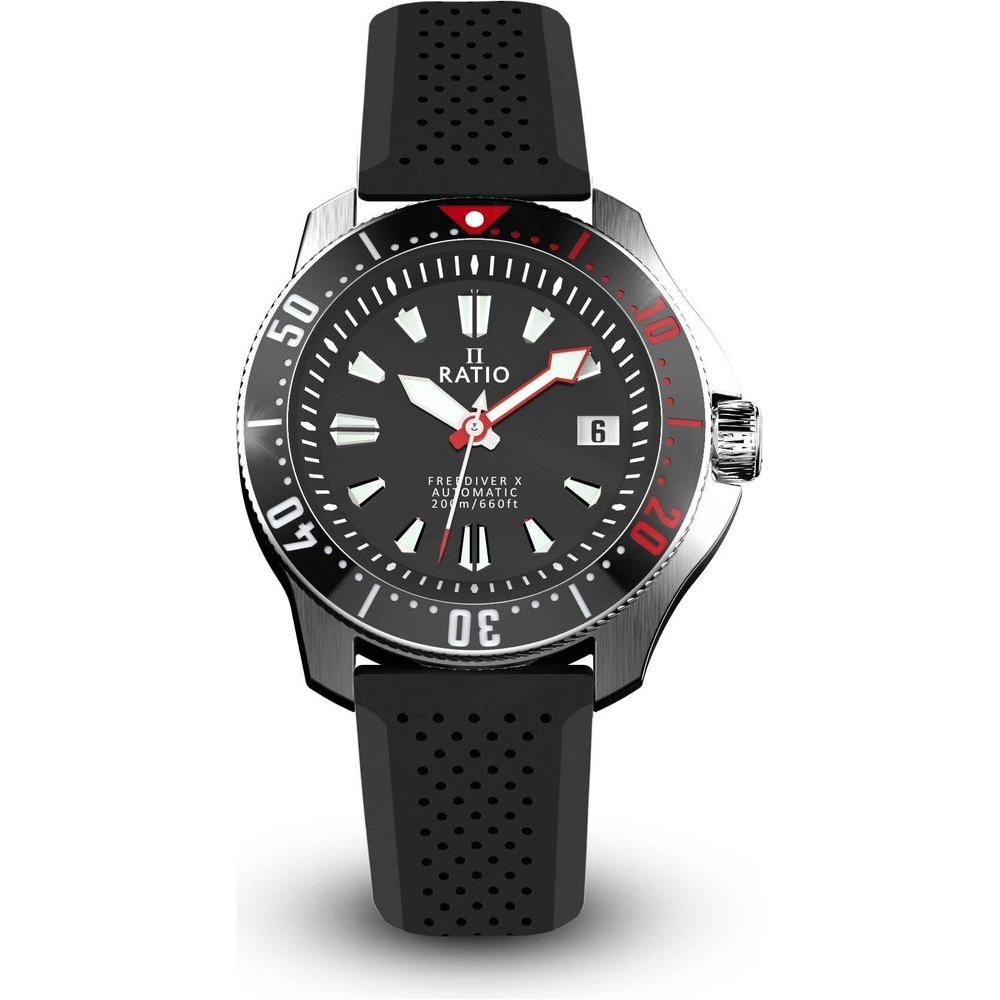 Ratio Freediver X Marine Black Ceramic Inlay Automatic Diver RTX001 200M Men's Watch