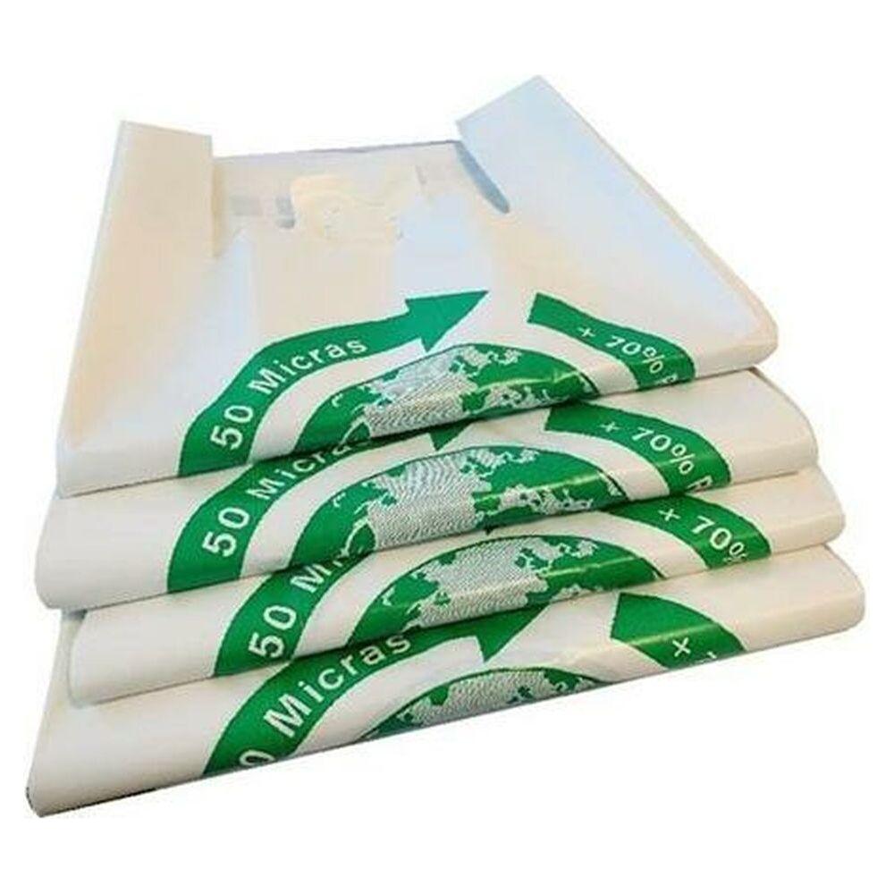 Shopping Bag White Biodegradable 50 x 60 cm (100 Units)-0