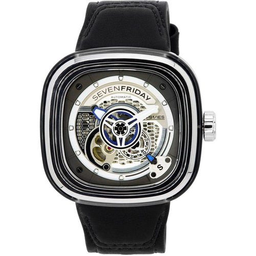 Load image into Gallery viewer, Sevenfriday P-Series Grey Skeleton Dial Automatic PS1/01 SF-PS1-01 Men&#39;s Watch
