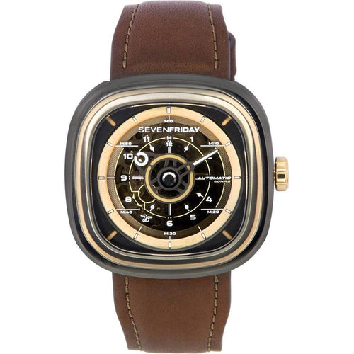 Load image into Gallery viewer, Sevenfriday T-Series Automatic Power Reserve T2/03 SF-T2-03 Men&#39;s Gun Metal PVD Watch
