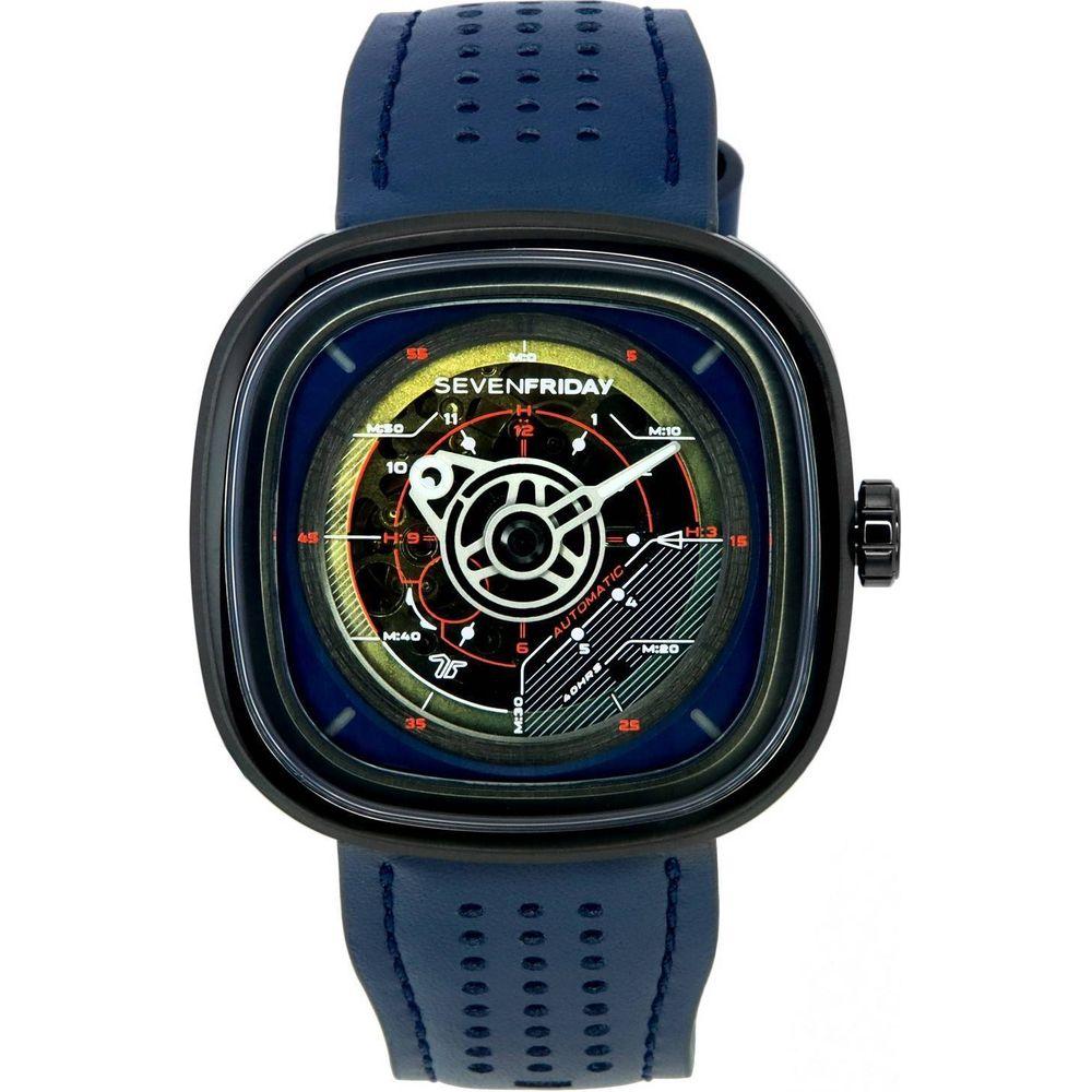 Sevenfriday T-Series Automatic Power Reserve T3/03 SF-T3-03 Men's Blue Leather Strap Replacement