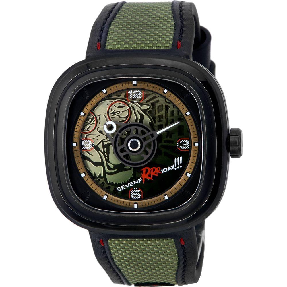 Sevenfriday T-Series Green Tiger Skeleton Dial Automatic Men's Watch T3/04 SF-T3-04