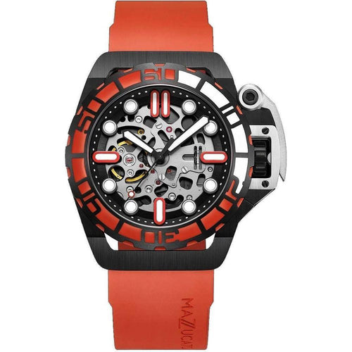 Load image into Gallery viewer, Mazzucato RIM Sub Orange and Black Skeleton Dial Automatic Dive Watch SK3-OR 100M Men&#39;s
