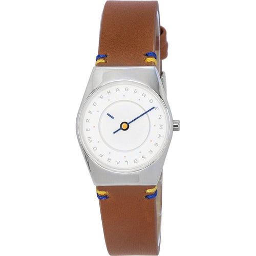 Load image into Gallery viewer, Skagen Grenen Lille Solar Hola Light Brown Leather Strap for Women&#39;s Watch - Elegant Watch Strap Replacement in Light Brown for a Timeless Appeal
