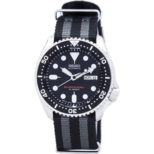 Load image into Gallery viewer, Seiko Men&#39;s SKX007J1 Automatic Diver&#39;s Watch - Grey Black NATO Strap - 200M Water Resistance
