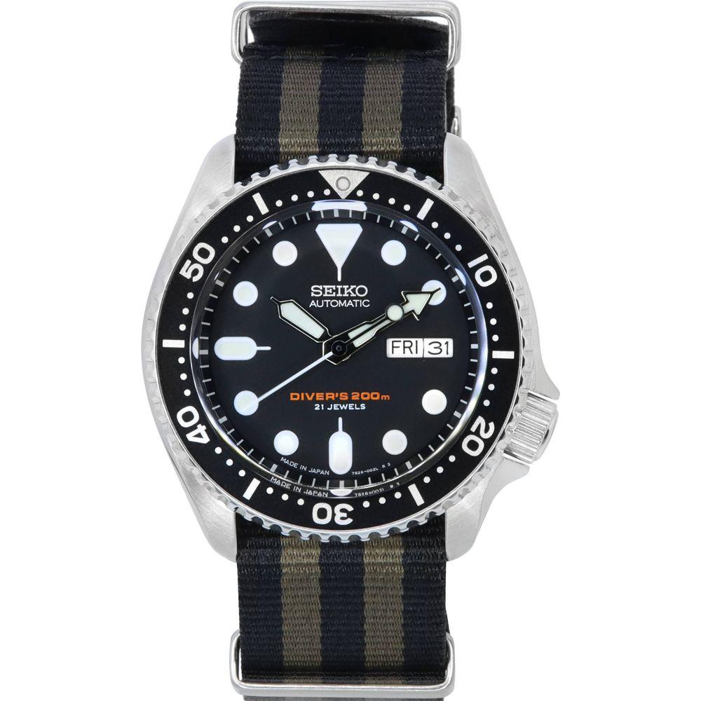 Seiko SKX007J1 Black Dial Automatic Diver's 200M Men's Watch