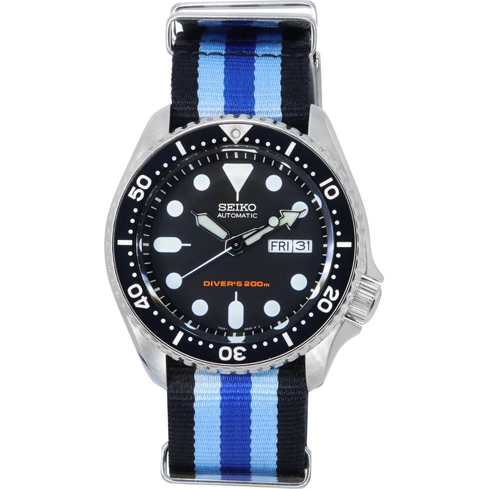 Seiko Men's SKX007K1 Black Dial Automatic Diver's Watch 200M with NATO Strap - The Ultimate Timepiece for Stylish Adventurers