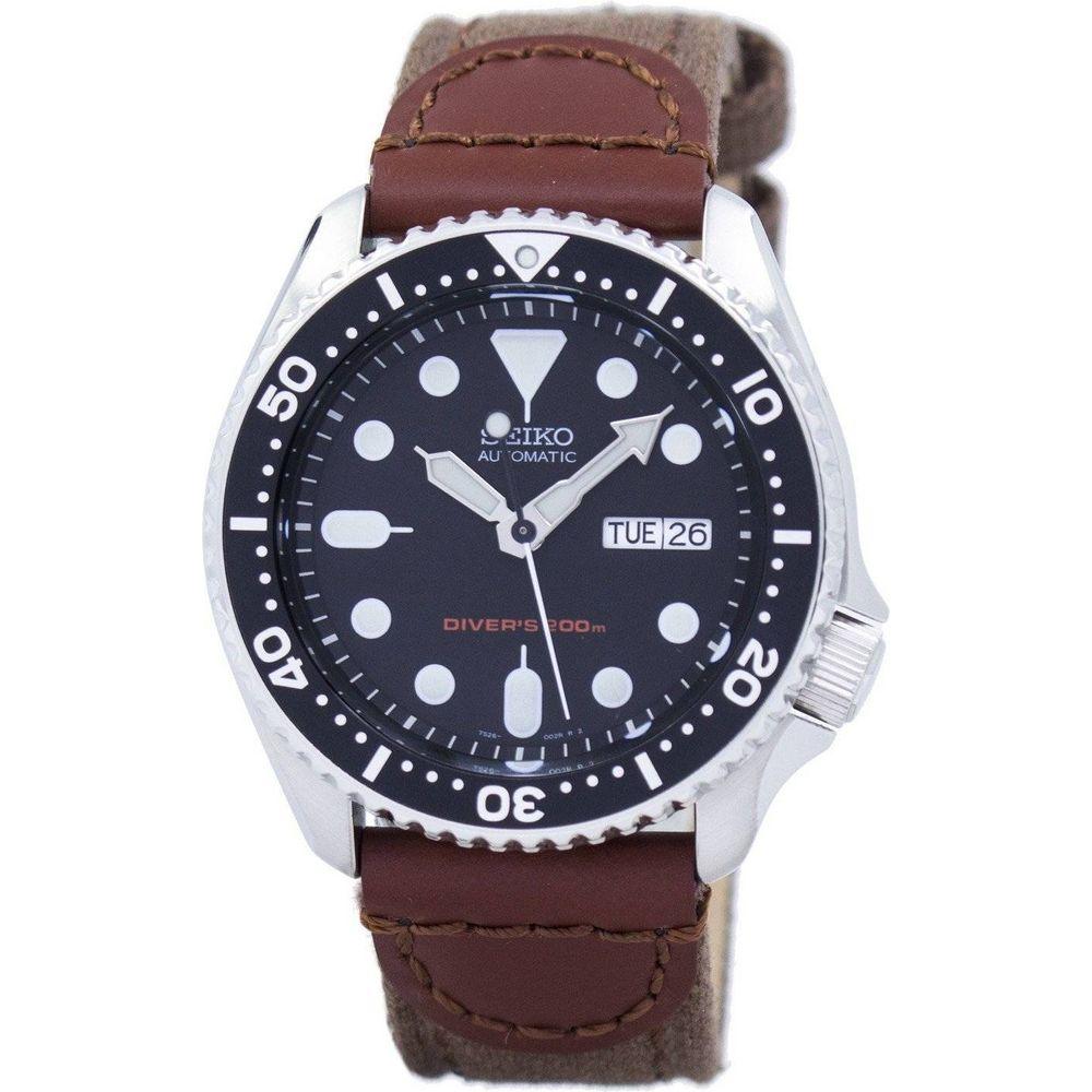 Seiko Men's Automatic Diver's Canvas Strap Replacement - Black, for Men's Watches