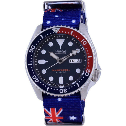 Load image into Gallery viewer, Seiko SKX009J1-var-NATO30 Automatic Diver&#39;s Polyester Japan Made 200M Men&#39;s Watch Blue
