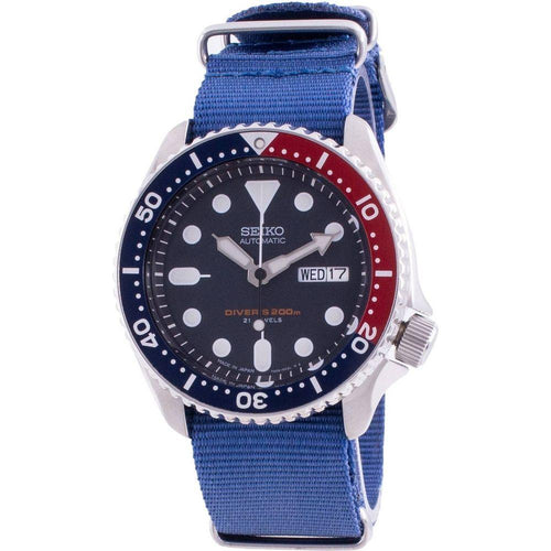 Load image into Gallery viewer, Seiko SKX009J1 Men&#39;s Navy Blue Nylon Strap for Automatic Diver&#39;s Watch - Versatile and Stylish Watch Strap Replacement
