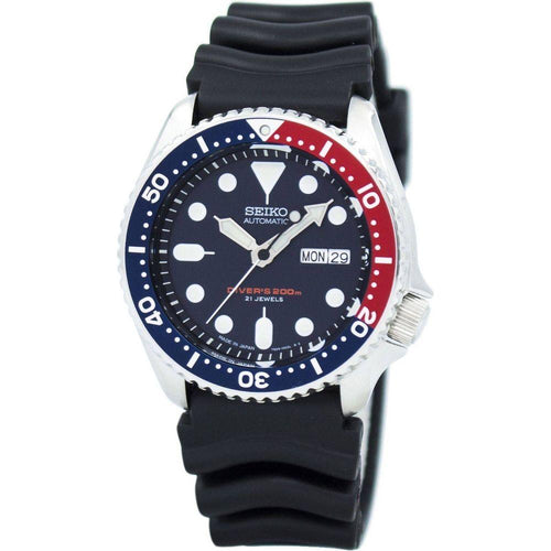 Load image into Gallery viewer, Seiko SKX009J1 Men&#39;s Automatic Diver&#39;s Watch - Stainless Steel Case, Blue Dial, Rubber Strap
