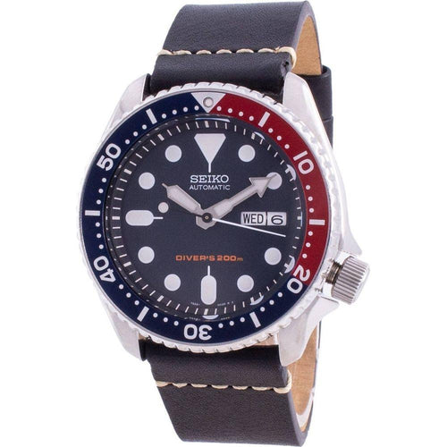 Load image into Gallery viewer, Seiko Men&#39;s Automatic Diver&#39;s Deep Blue Leather Strap Replacement - Navy Blue, Men&#39;s
