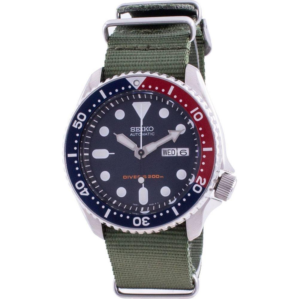 Seiko Men's Automatic Diver's Deep Blue SKX009K1-var-NATO9 200M Stainless Steel Watch