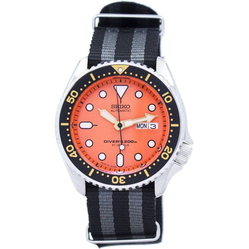 Load image into Gallery viewer, Seiko Men&#39;s SKX011J1 Automatic Diver&#39;s 200M NATO Strap Watch - Grey/Black: The Ultimate Precision Timepiece for Adventurous Men

