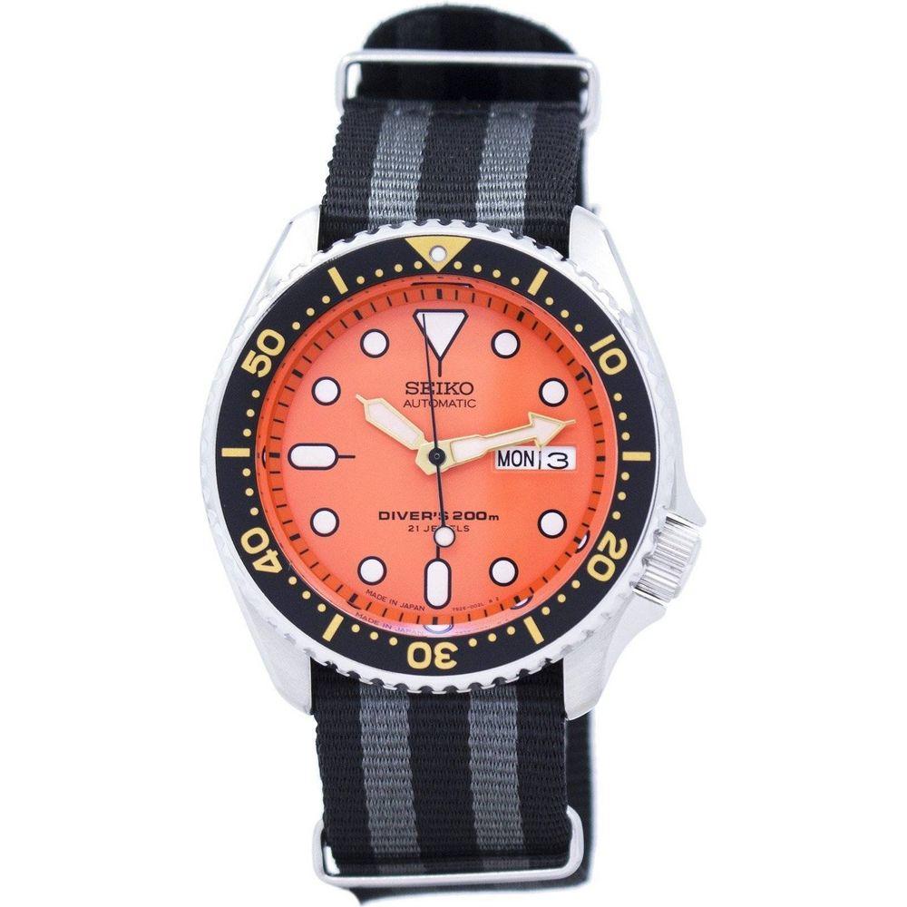 Seiko Men's SKX011J1 Automatic Diver's 200M NATO Strap Watch - Grey/Black: The Ultimate Precision Timepiece for Adventurous Men