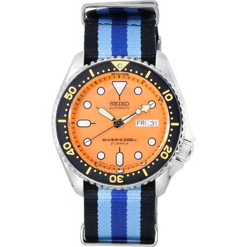 Load image into Gallery viewer, Seiko Men&#39;s SKX011J1 Orange Dial Automatic Diver&#39;s Watch
