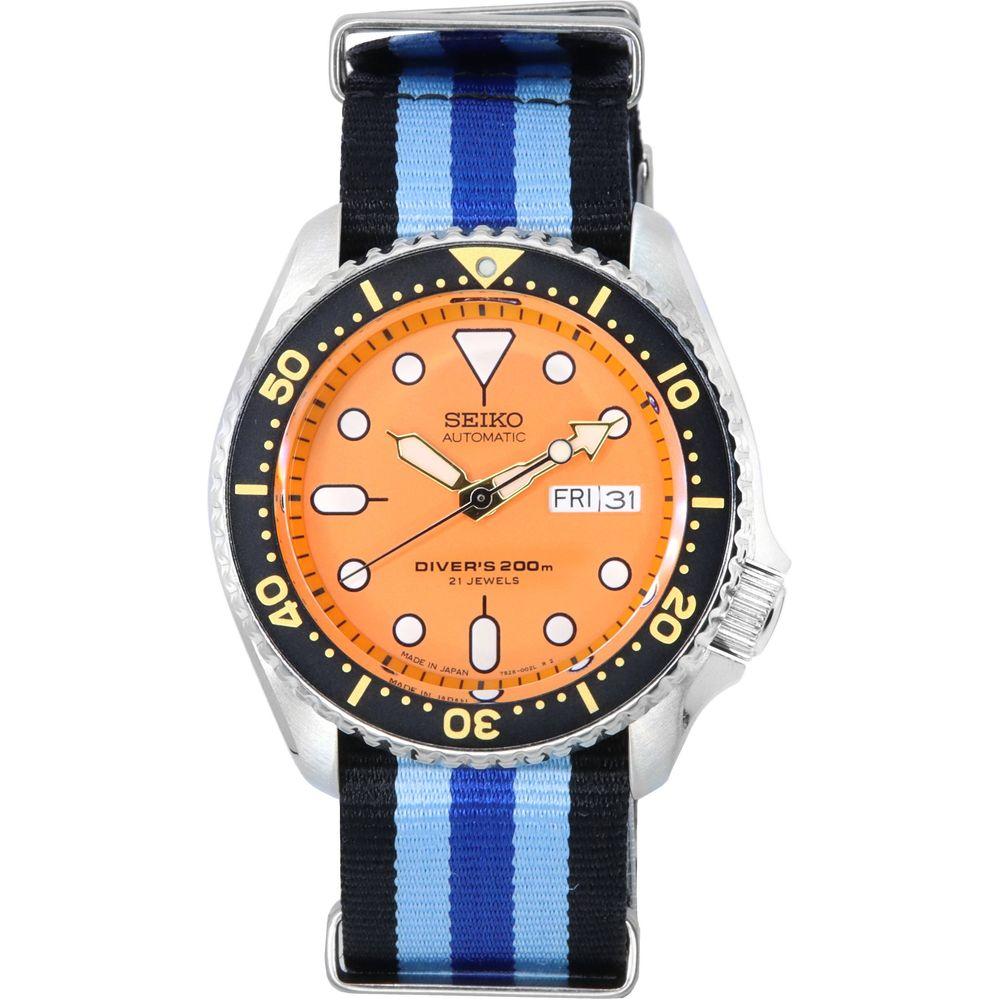 Seiko Men's SKX011J1 Orange Dial Automatic Diver's Watch