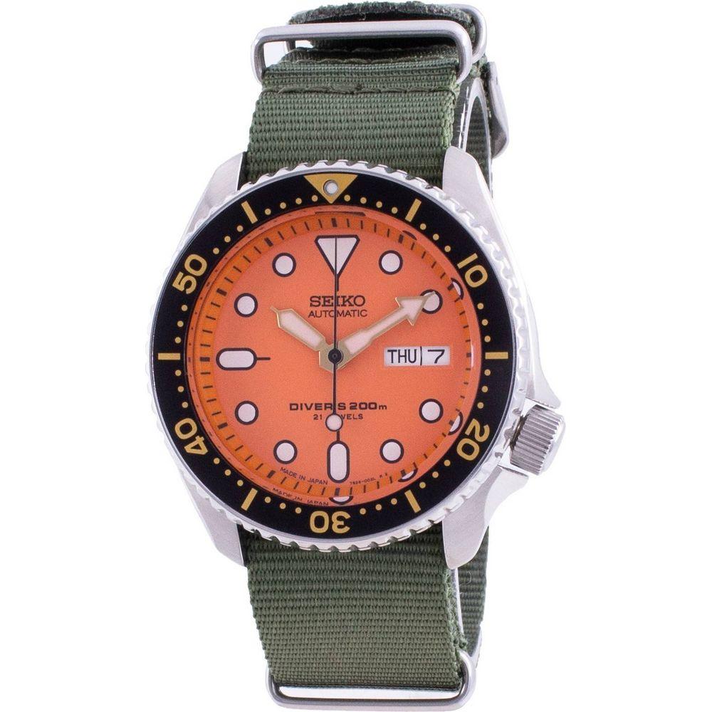 Seiko SKX011J1-var-NATO9 Automatic Diver's 200M Japan Made Men's Watch - Orange Dial and Nylon Strap

Seiko SKX011J1-var-NATO9 Men's Automatic Diver's Watch with Orange Dial and Nylon Strap - Japanese Craftsmanship at its Finest