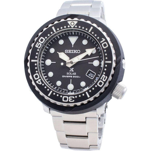 Load image into Gallery viewer, Seiko Prospex Solar SNE497P1 Men&#39;s Stainless Steel Black Dial Watch
