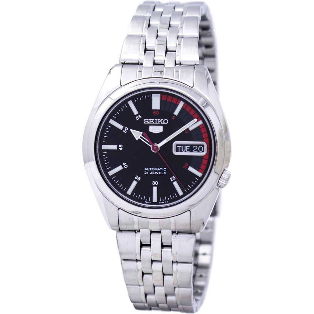 Seiko 5 Sports Automatic SNK375 SNK375K1 SNK375K Men's Stainless Steel Black Dial Watch