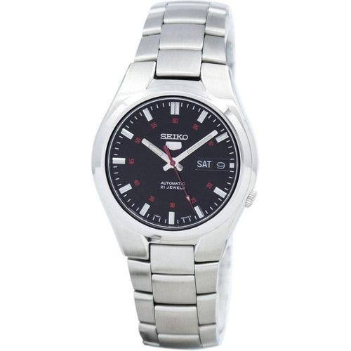 Load image into Gallery viewer, Seiko 5 Automatic SNK617K1 Men&#39;s Stainless Steel Black Dial Watch
