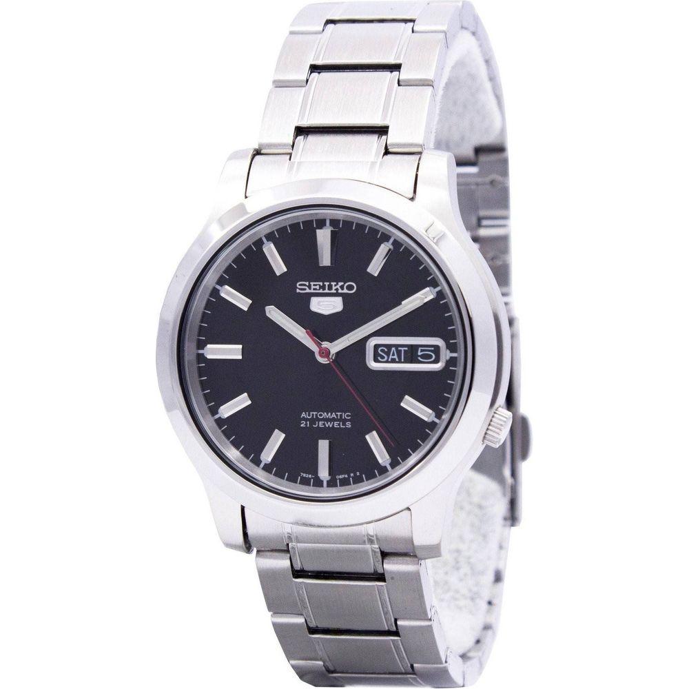 Seiko Automatic SNK795 SNK795K1 SNK795K Men's Watch - Stainless Steel, Black Dial