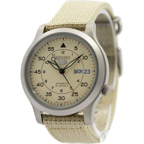 Load image into Gallery viewer, Seiko 5 Military Automatic Nylon Strap Replacement - Beige Dial (Men&#39;s)
