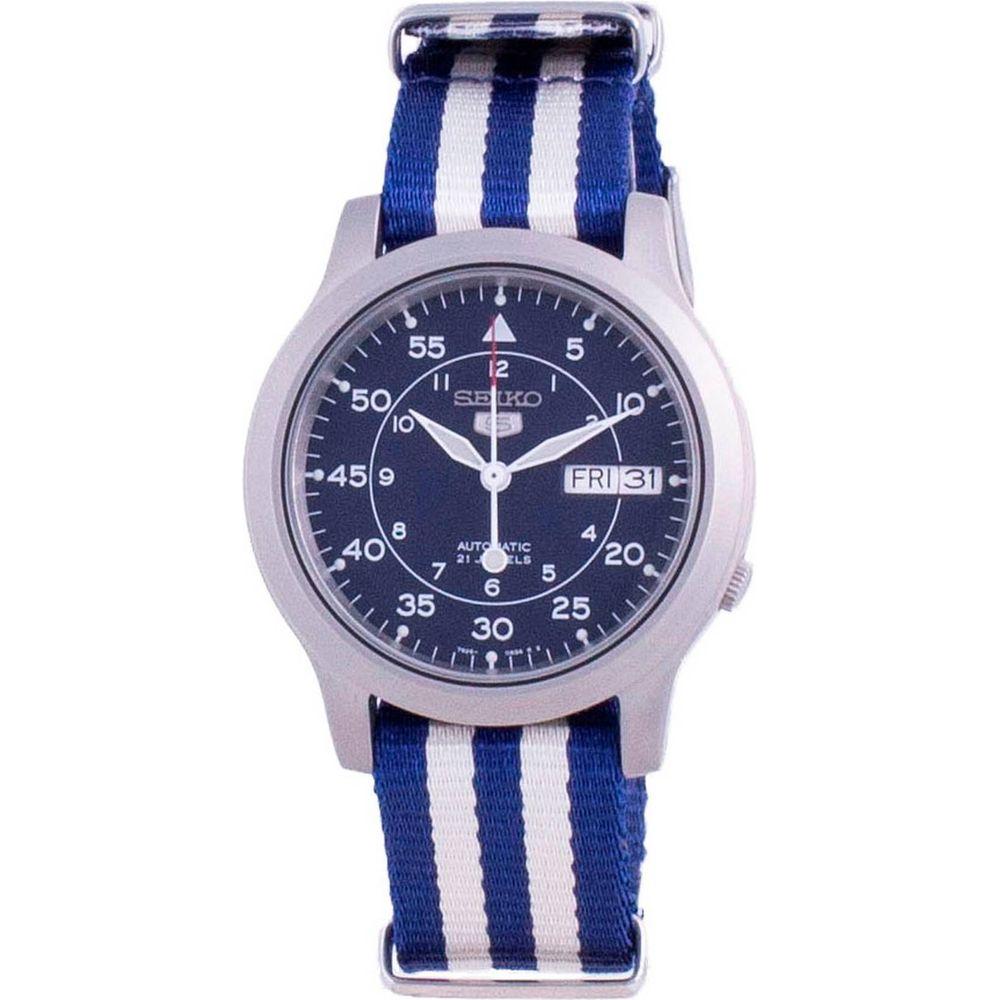 Seiko 5 Military SNK807K2 Automatic Nylon Strap Men's Watch - Blue Dial