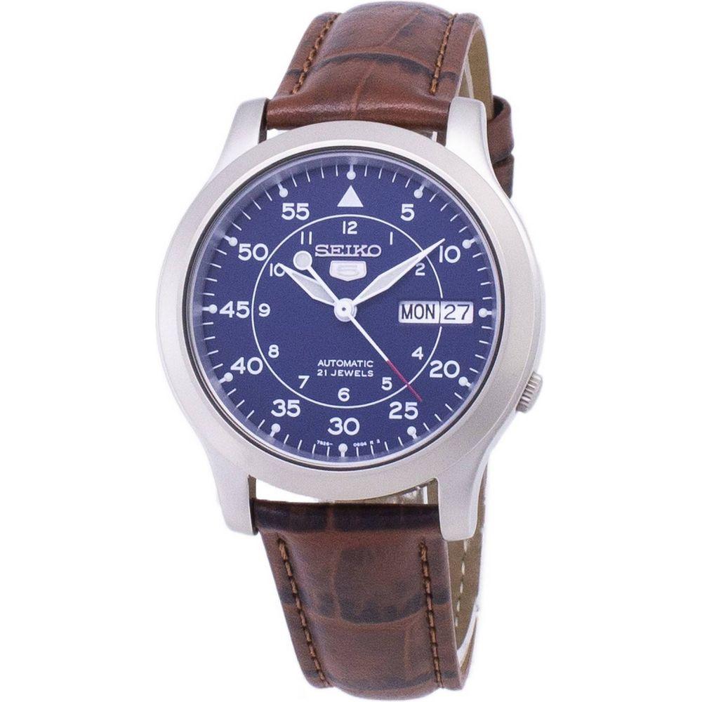 Seiko 5 Military SNK807K2-var-SS2 Automatic Brown Leather Strap Men's Watch - The Epitome of Timeless Elegance and Precision